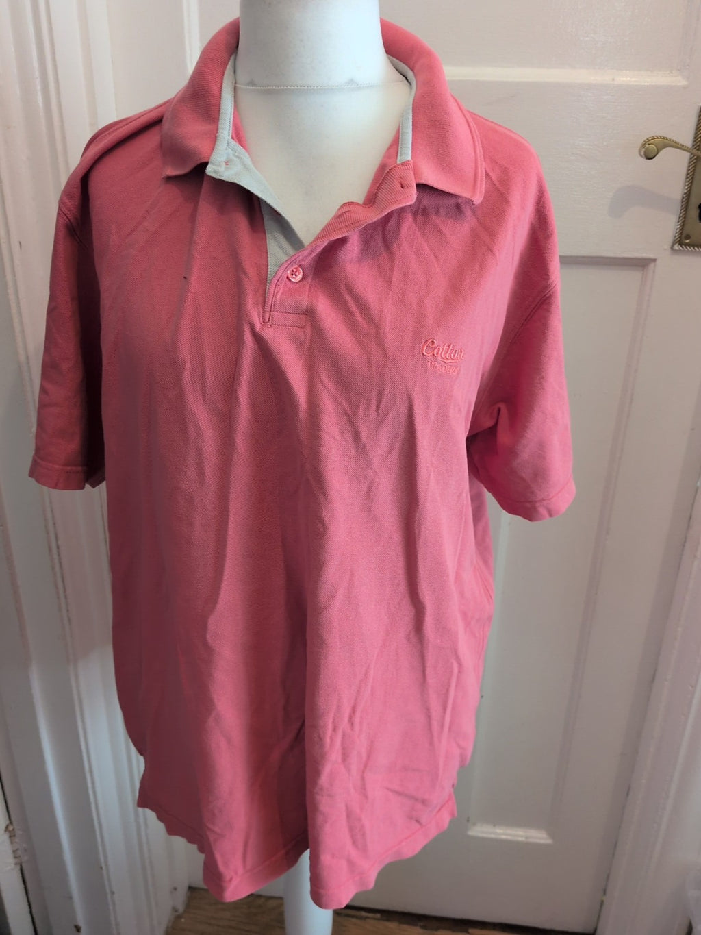 Cotton Trader 2XL Pink Short Sleeve Polo