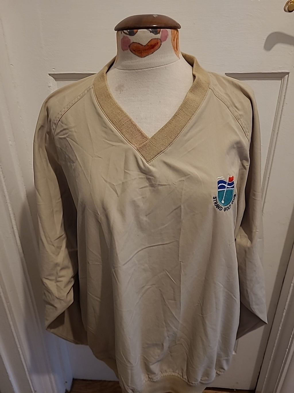 Mens Grand Slam Size Large Beige "Strand Golf Club" Top
