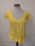Ladies Size Large Yellow Short Sleeve T-shirt