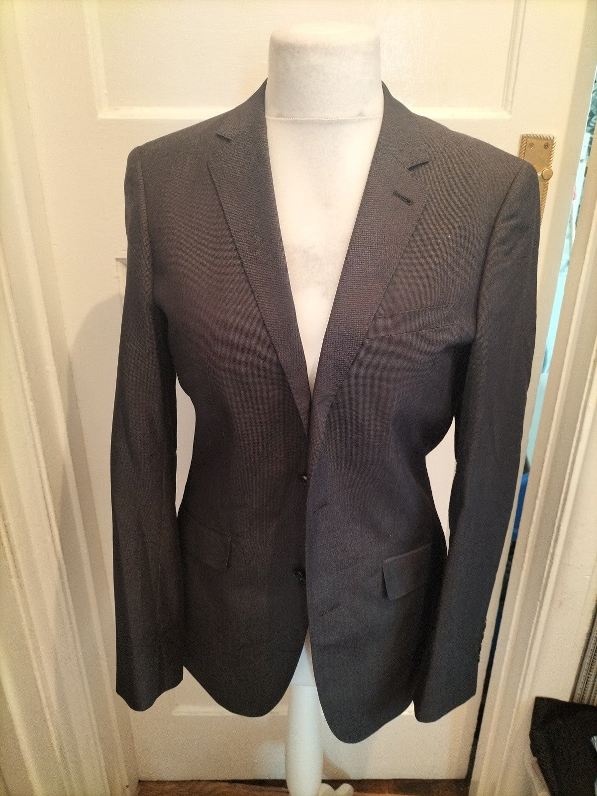Mens F&F Size 36r Black Lined Padded Tuxedo Jacket