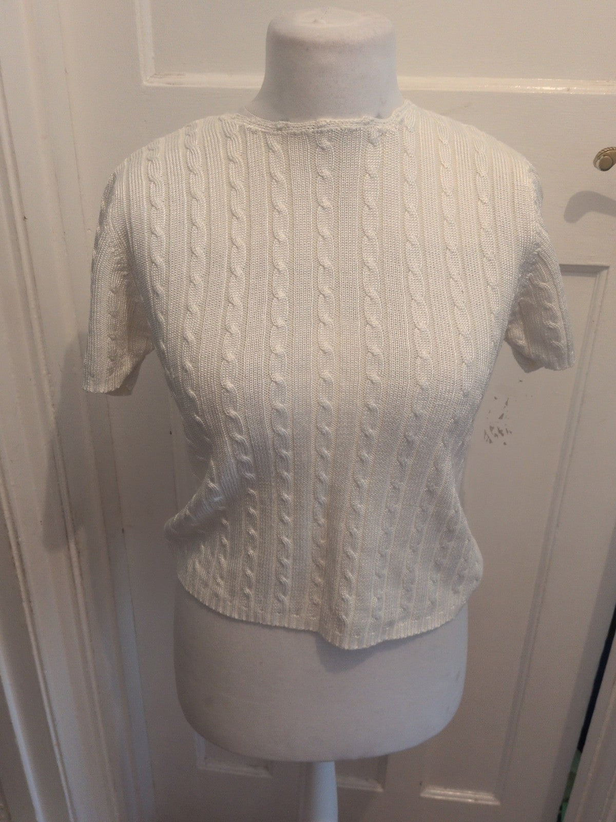 Debenhams 14 Ivory Short Sleeve Jumper