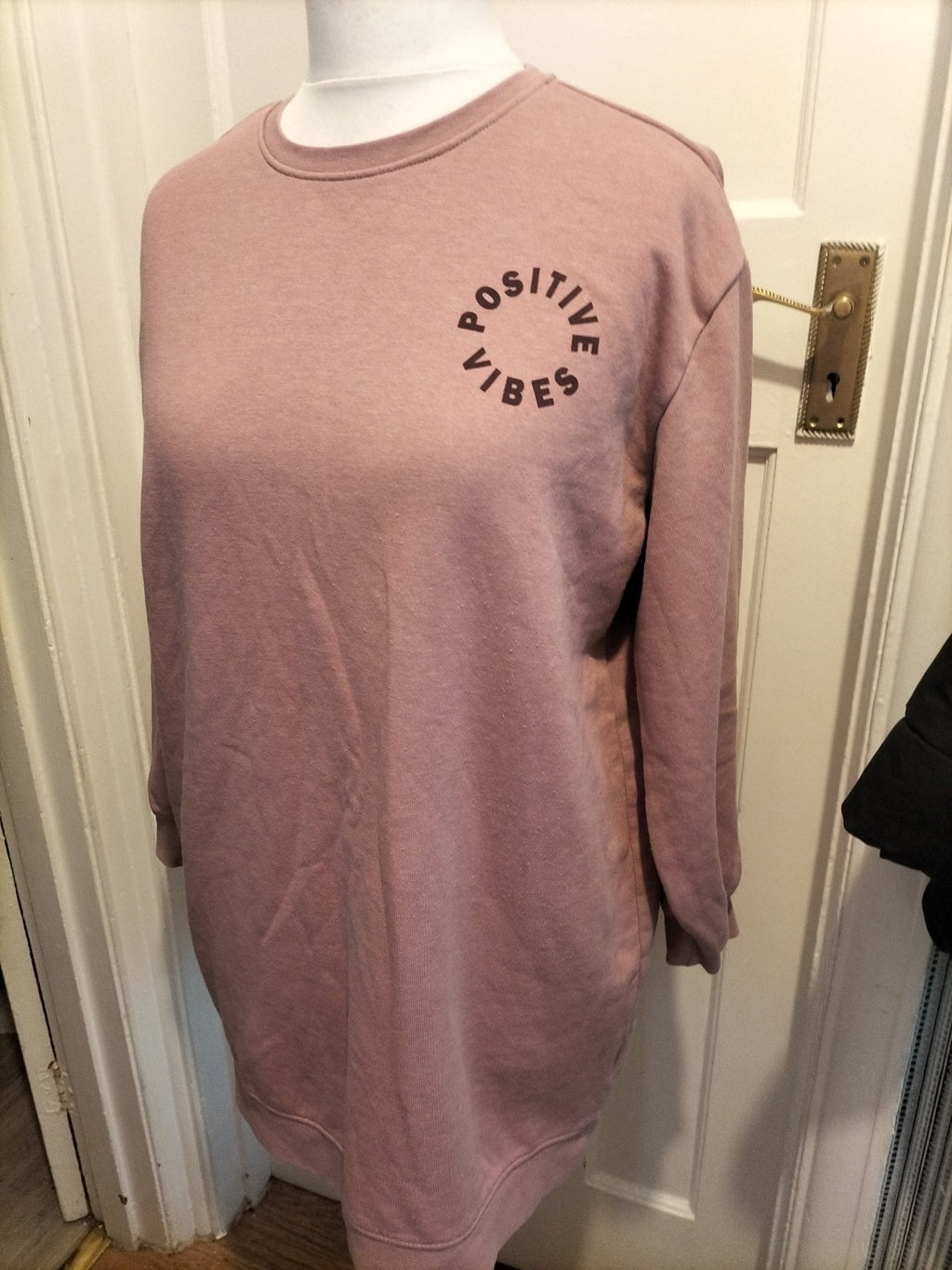 Ladies Esmara Size 12-14 Pink Blush Print Pullover Jumper