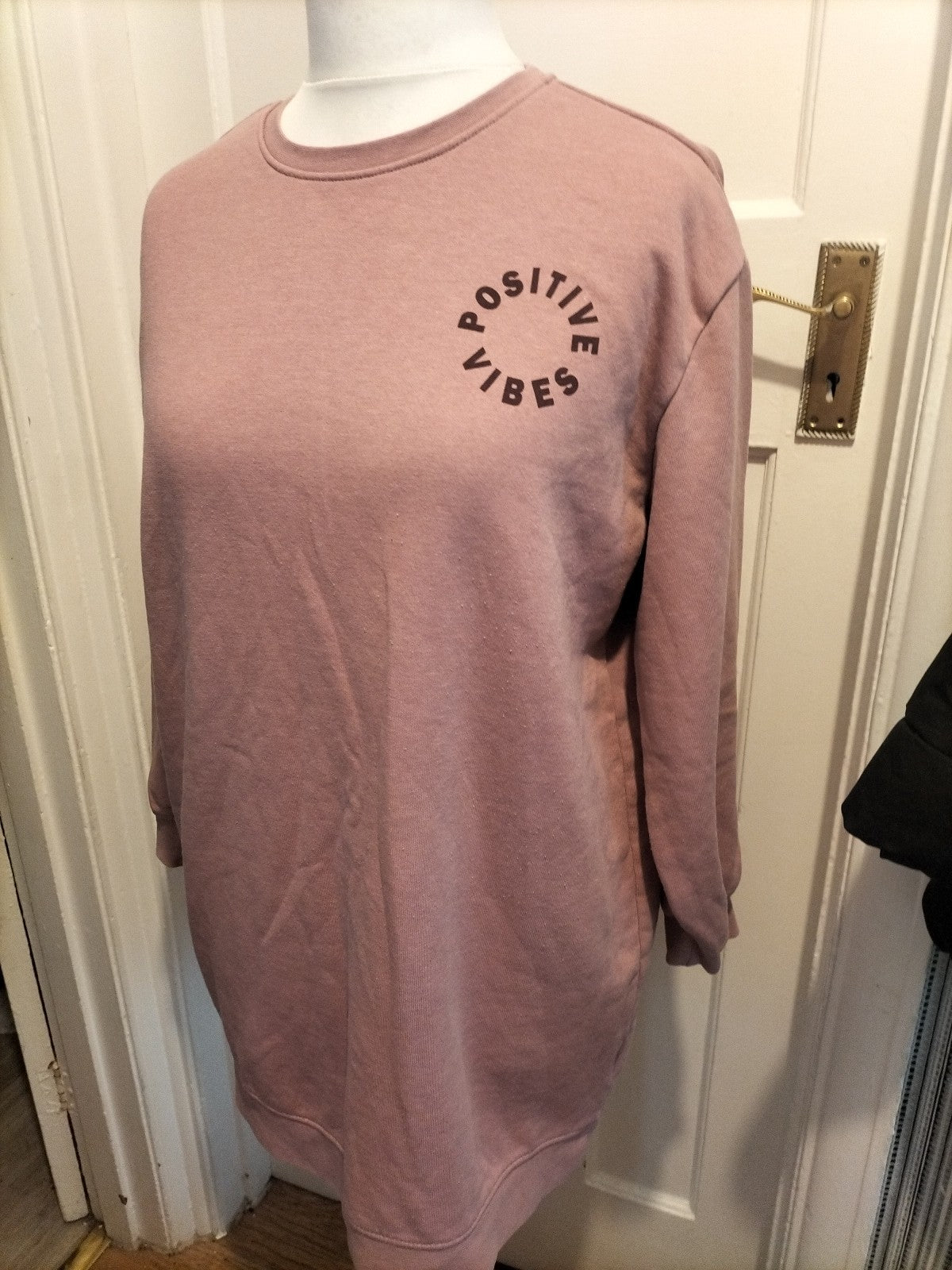 Ladies Esmara Size 12-14 Pink Blush Print Pullover Jumper