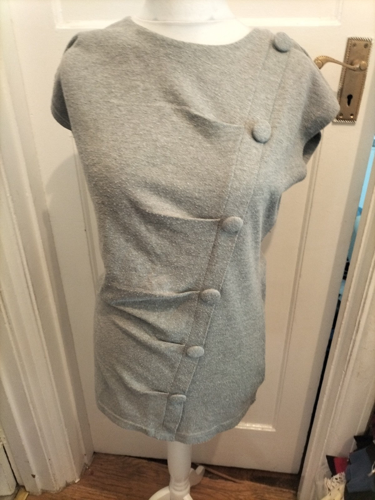Store Twenty One Medium Grey Short Sleeved Dress Bobbling