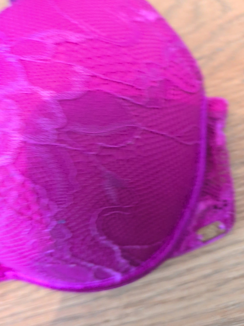 Secret Possessions Purple Lace Floral Padded And Wired Bra