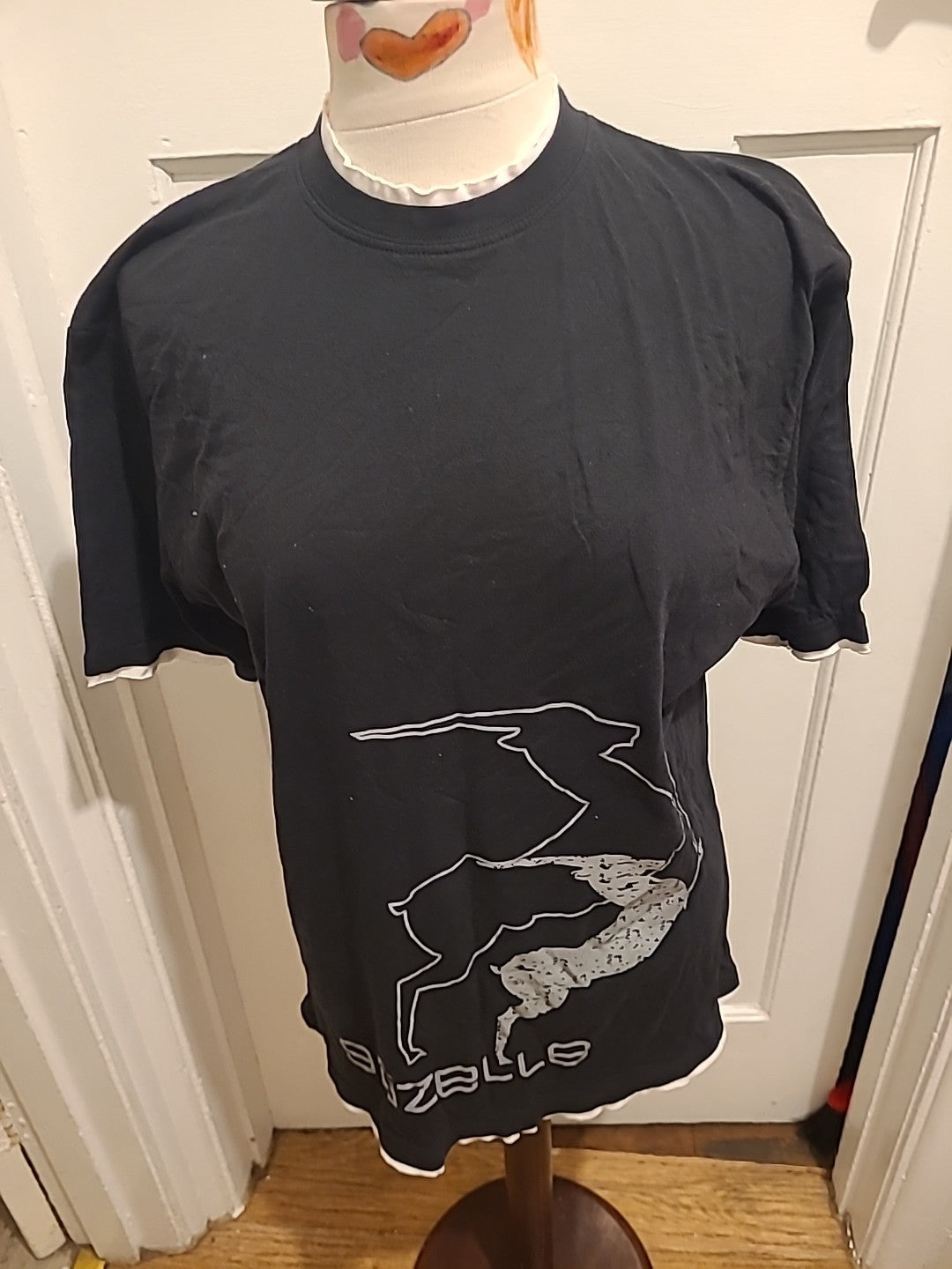 Mens Size Large Black Printed Short Sleeved Tshirt