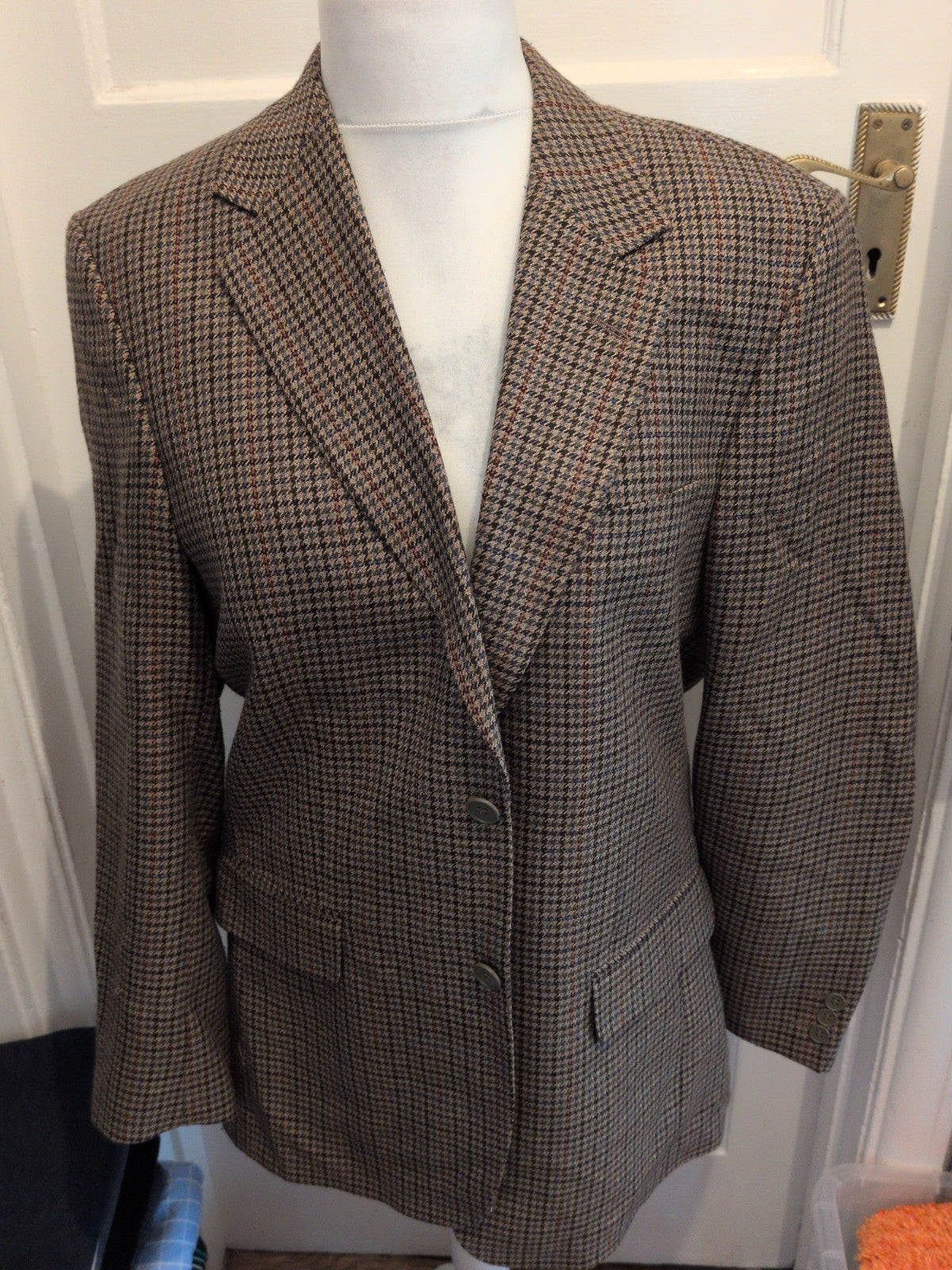 40R Multicoloured Lined Padded Suit Jacket
