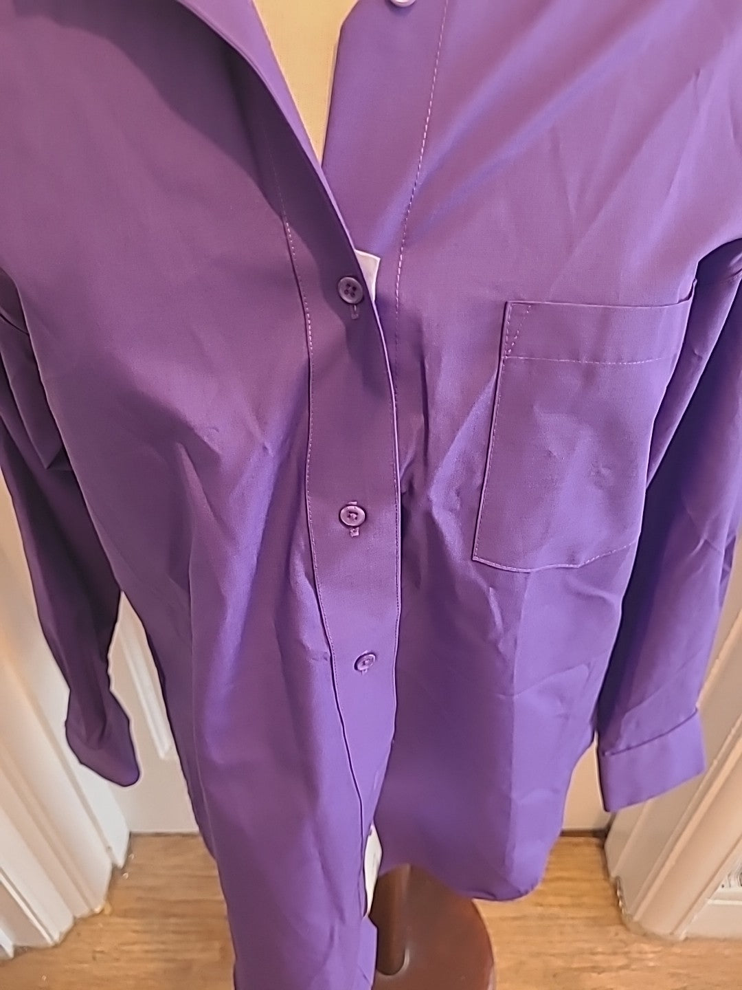 Ladies Foxcroft Size 10 Vintage Purple Shirt