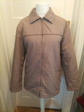 Ladies Marks And Spencer Size Large Dark Beige Full Zip Lined Jacket