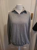 Mens Tu Size XL Grey Long Sleeved Collared Jumper