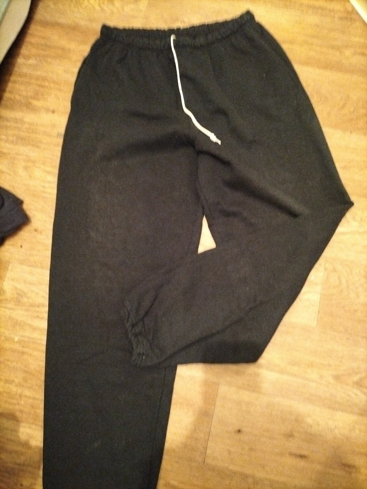 Mens Jerzees Size Large Black Elasticated Joggers