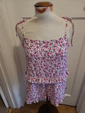 Ladies Dorothy Perkins Size Small Tall Purple Green White Sleeveless Top