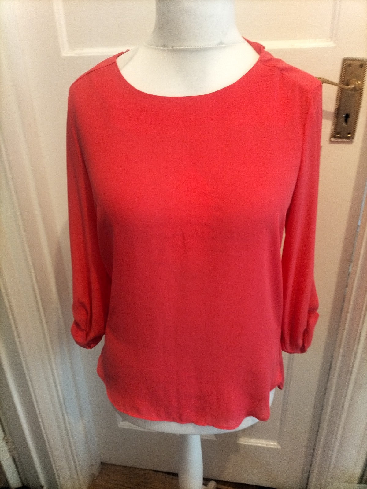 Ladies Primark Size 10 Lightweight Pink Long Sleeved Blouse