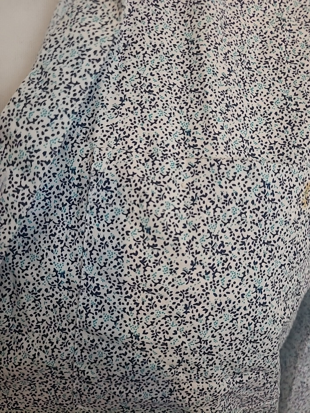 Mens Taylor&Wright Size 15 Black And Green Speckled Long Sleeved Reg Shirt