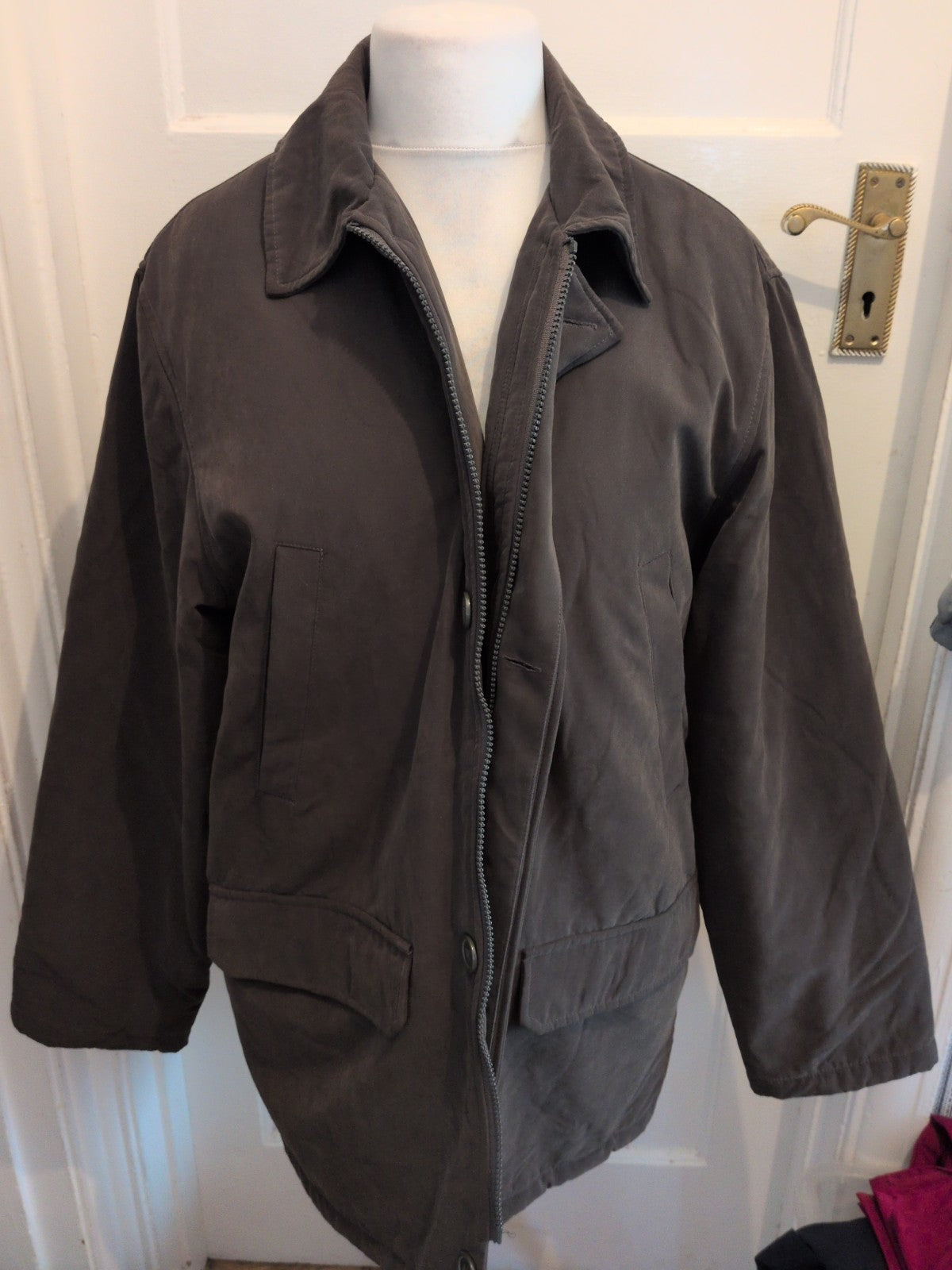 Carson Medium Dark Green/Grey Full Zip Lined Jacket