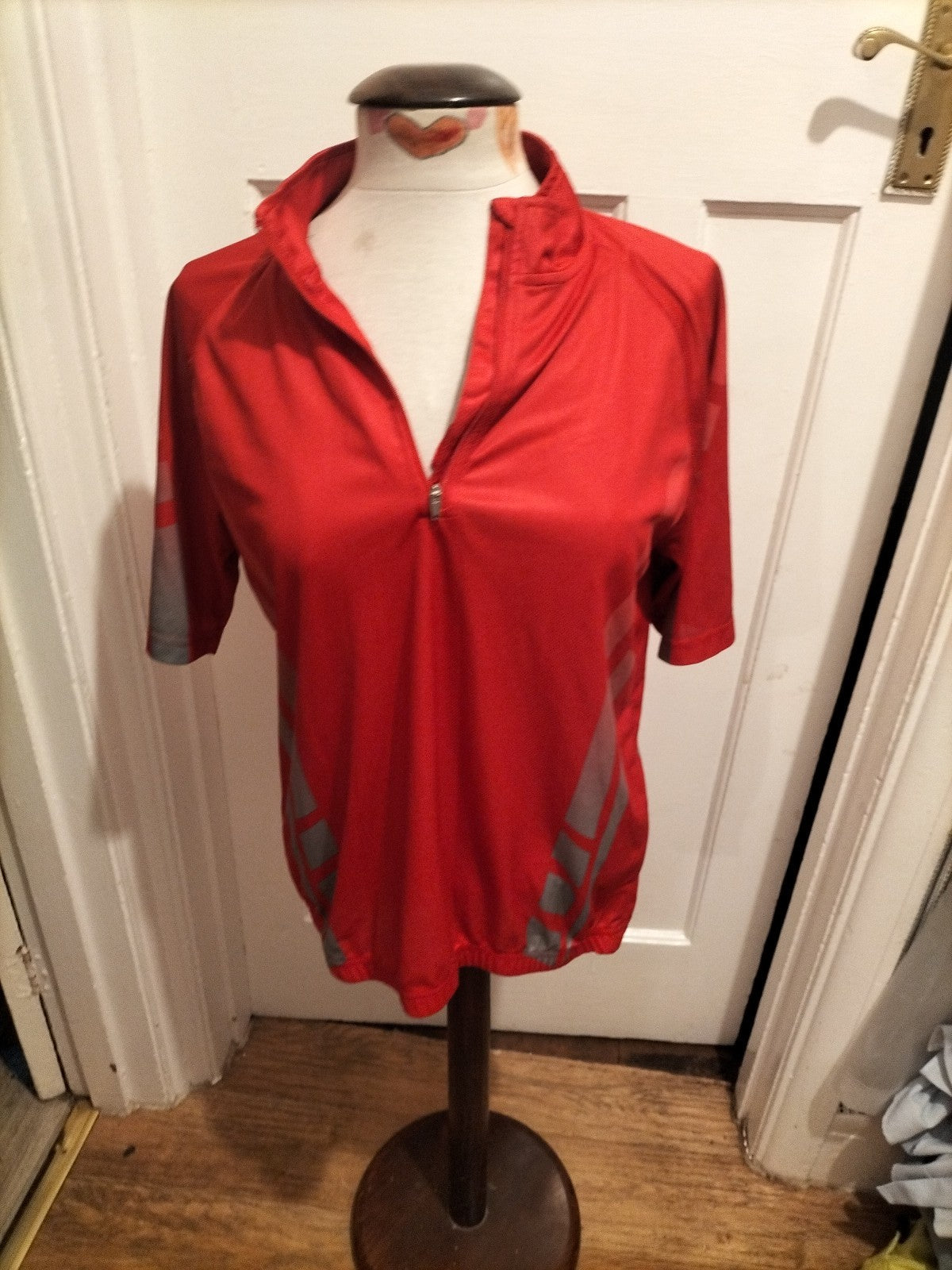 Mens 4 Sports Size Large Red Cycling Jersey