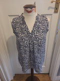 Brand New Ladies Marks And Spencer Size 6 Black White Patterned Sleeveless...