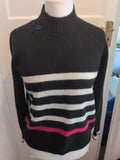 Roman 12 Black Pink Pullover Jumper