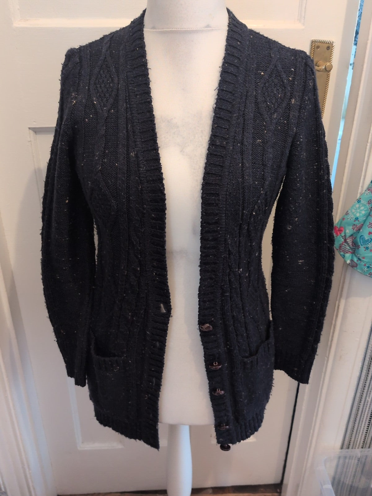 Limited Collection Small Navy And Brown Fleck Cardigan