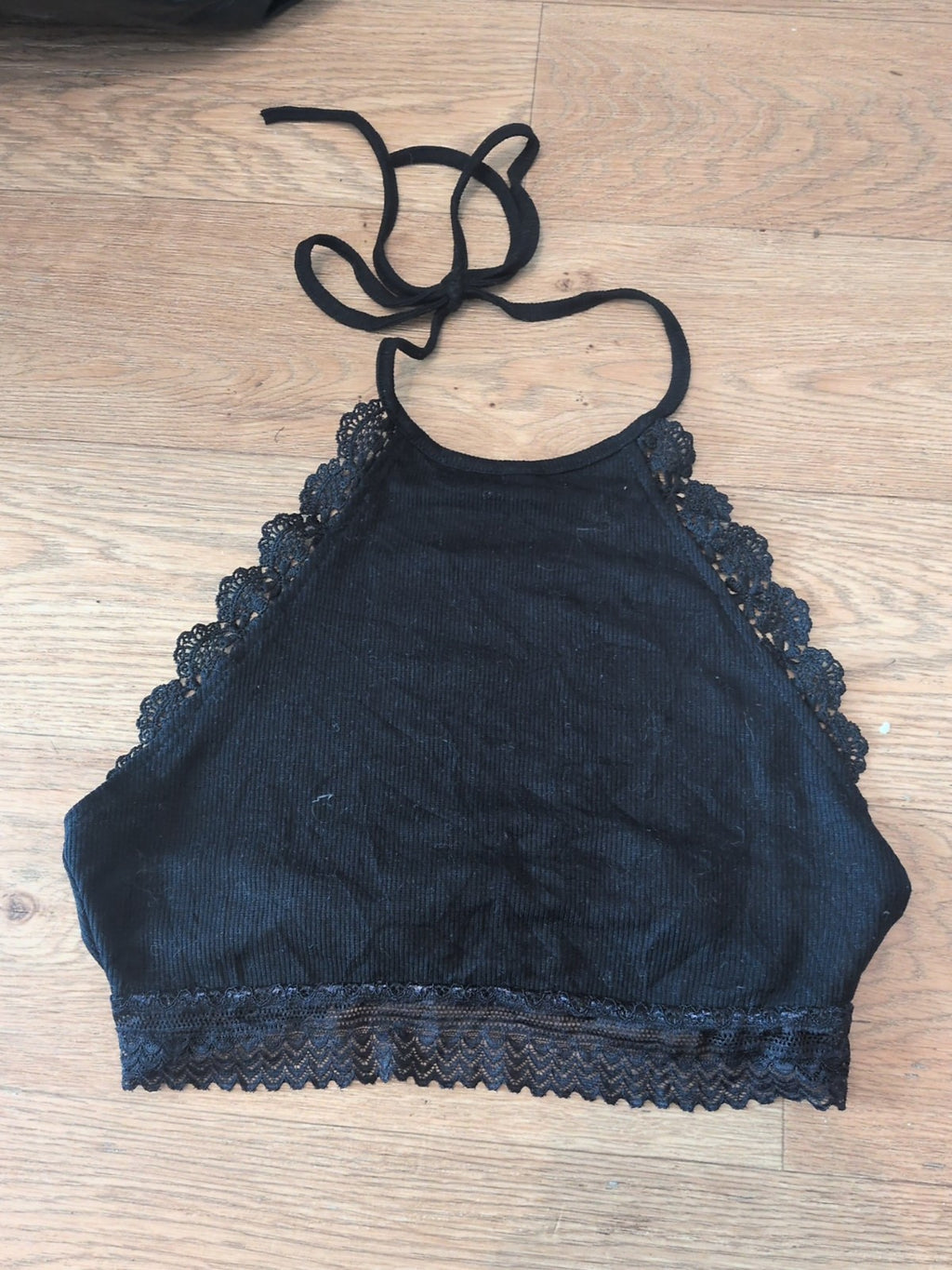 Shein Small Black Frill Sleeveless Top