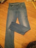 Ladies Size 30x34 Mid Rise Denim Demi Curve Jeans Slim