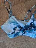 Medium Blue White Dye Style Padded Bralette