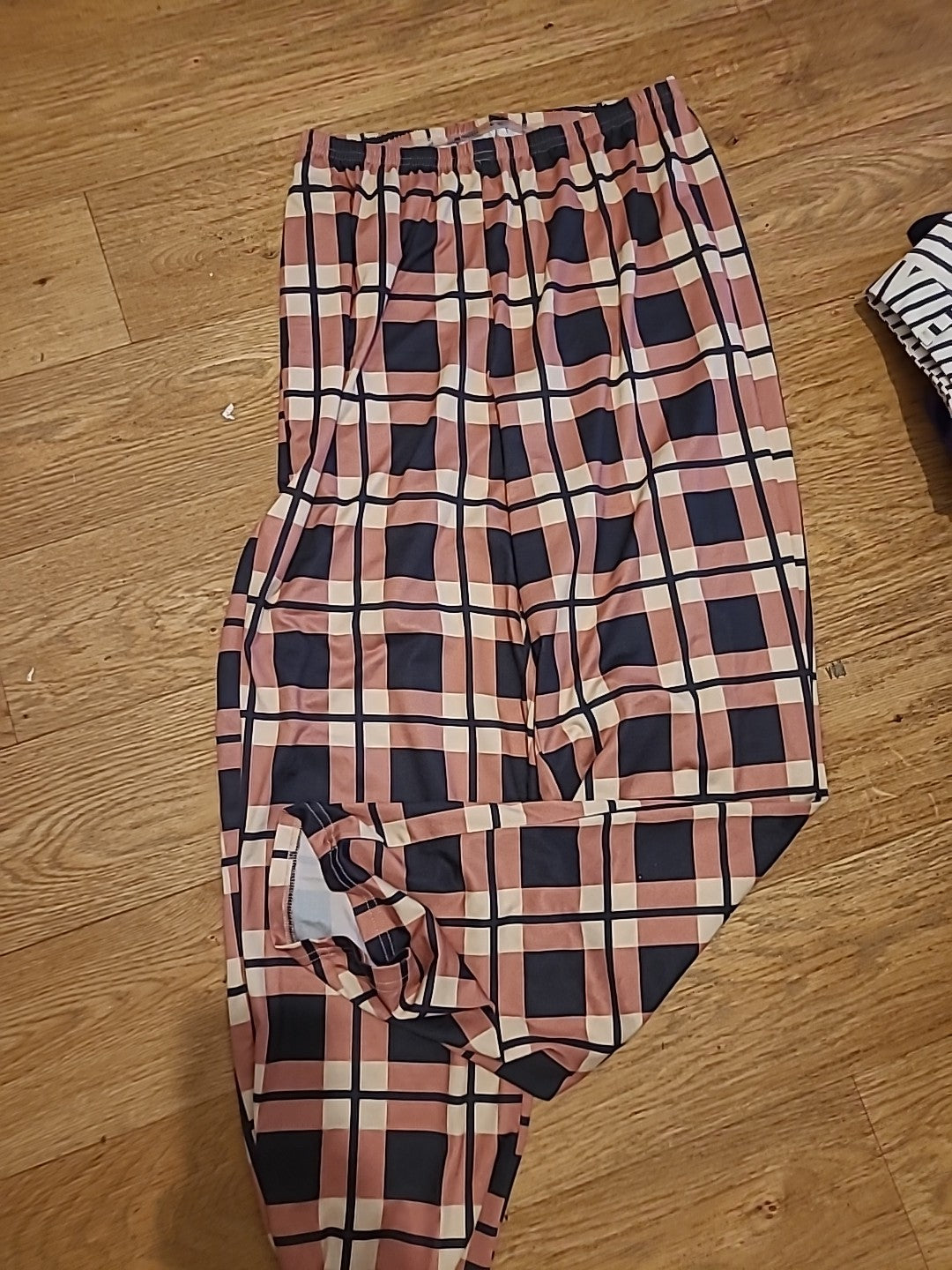 Ladies Size Large Brown/Black Elasticated Leggings