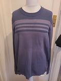 Mens Adidas Size Large Navy Toned Pullover Jumper
