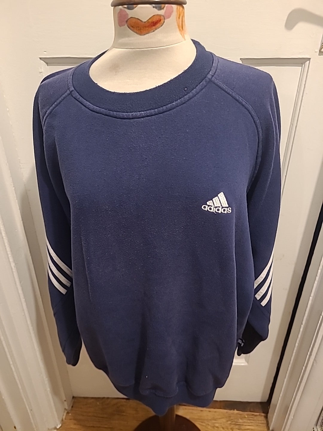 Mens Adidas Size 42/44 Navy Sweatshirt