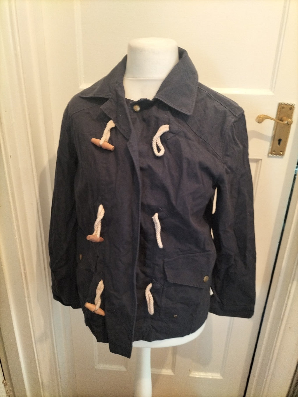 Mens Chaps Size M Clasp Navy Jacket