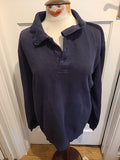 Mens Easy Xl Navy Long Sleeve Collared Jumper