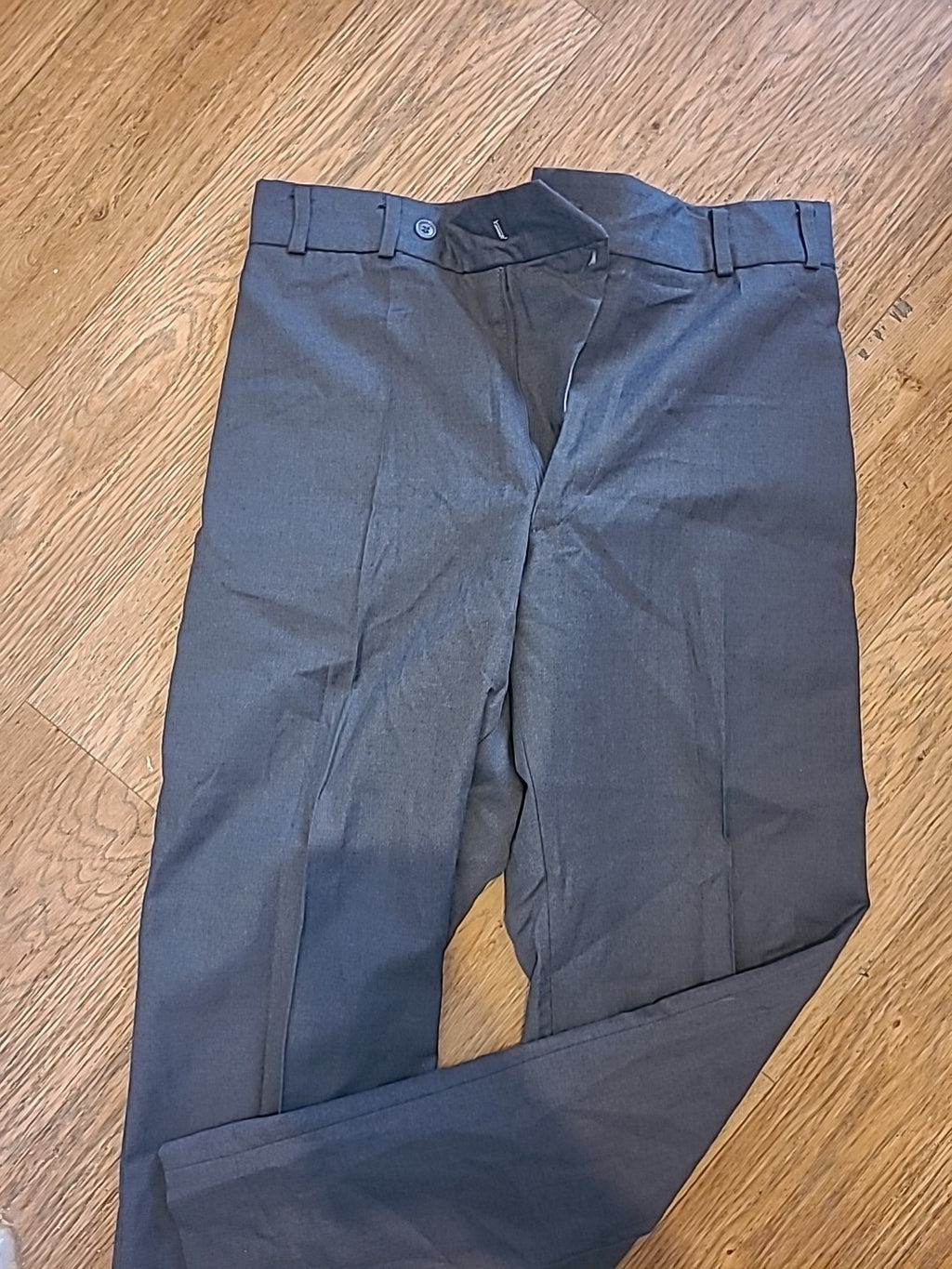 Mens Rubensteins Size 34x29 Grey Formal Trousers