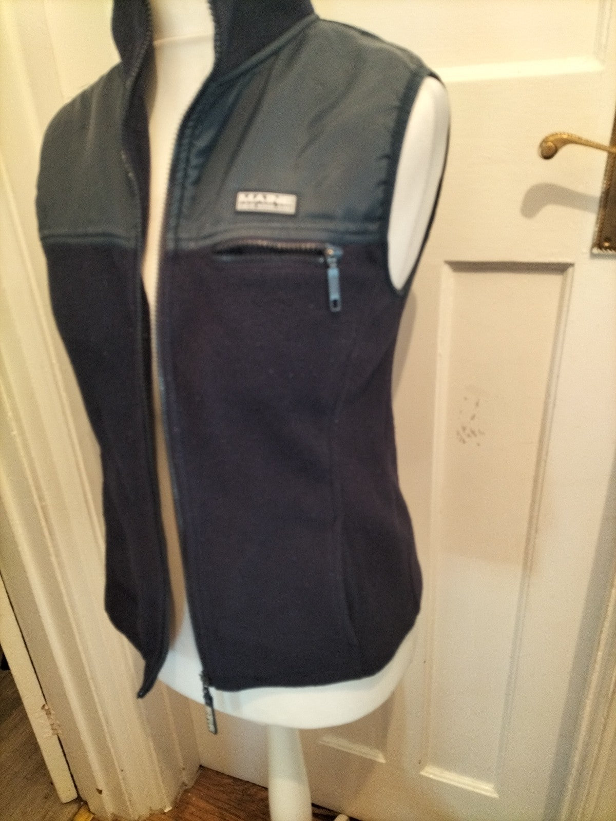 Ladies Maine New England Size 12 Navy Gilet Sleeveless