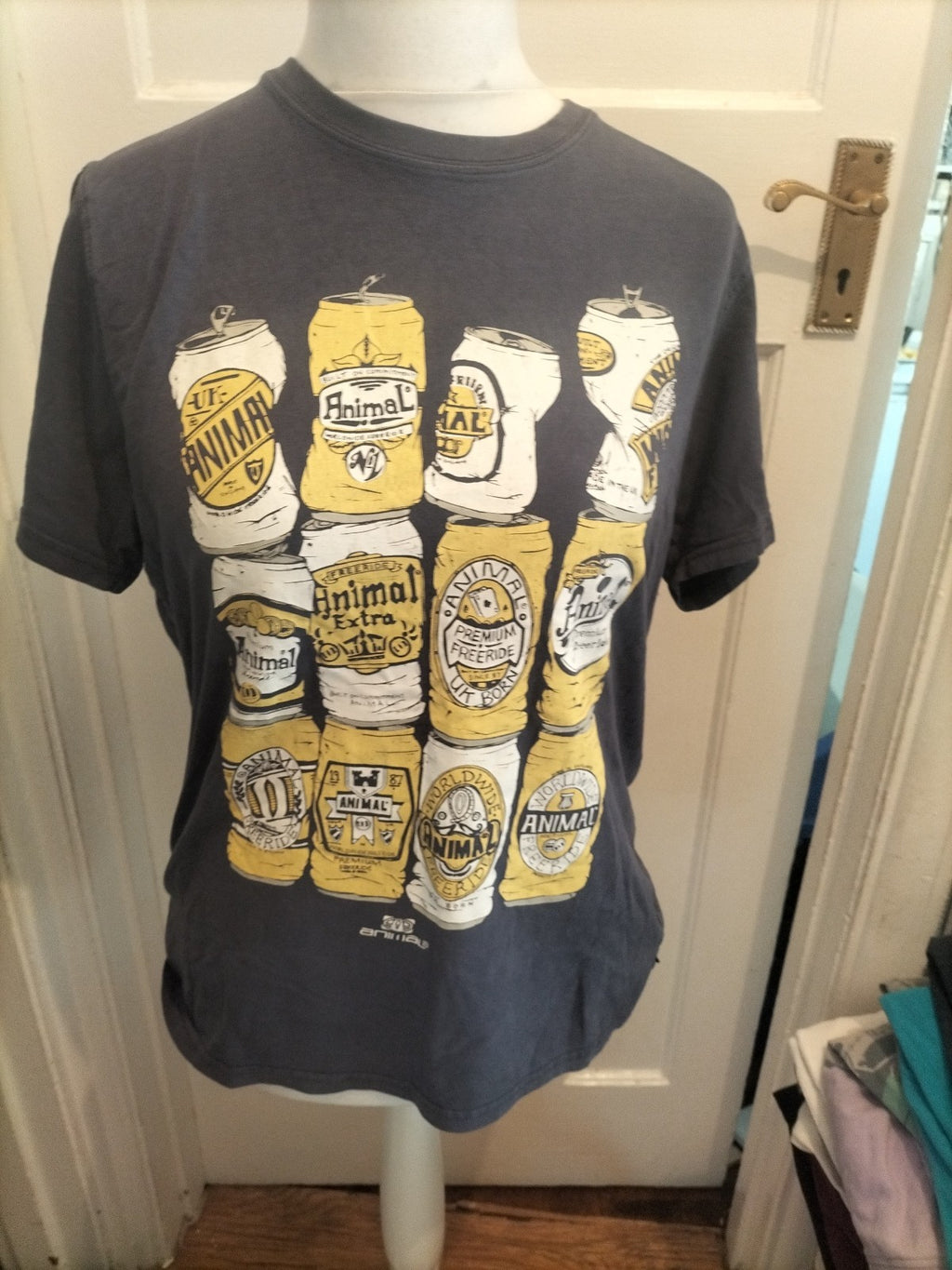 Animal Medium Beer Can Pattern Short Sleeve T-shirt