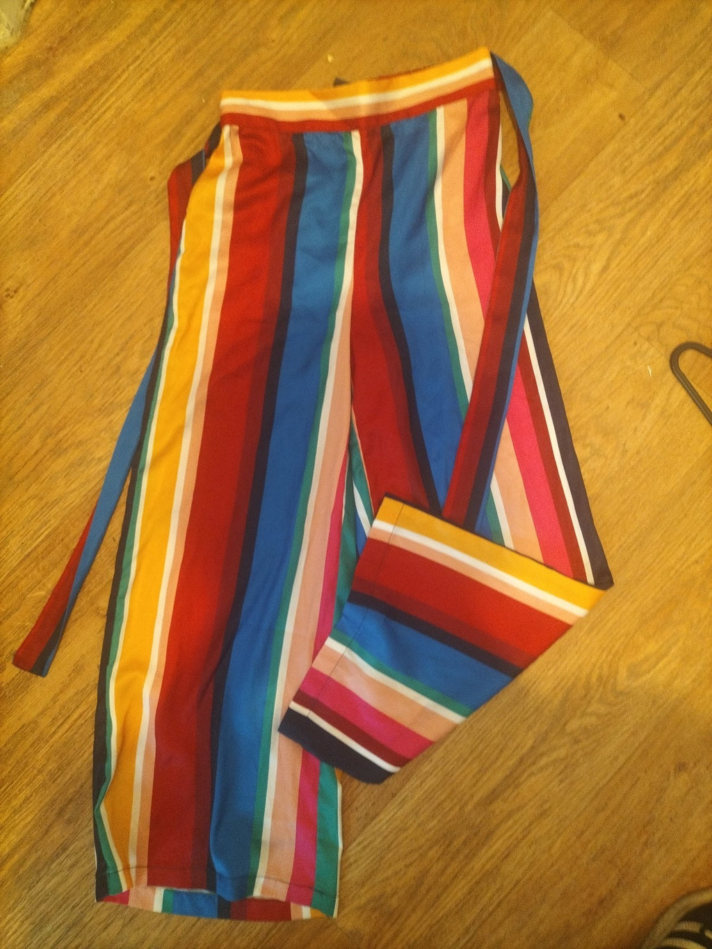 Ladies Primark Size 4 Multi Stripe Elasticated Trousers