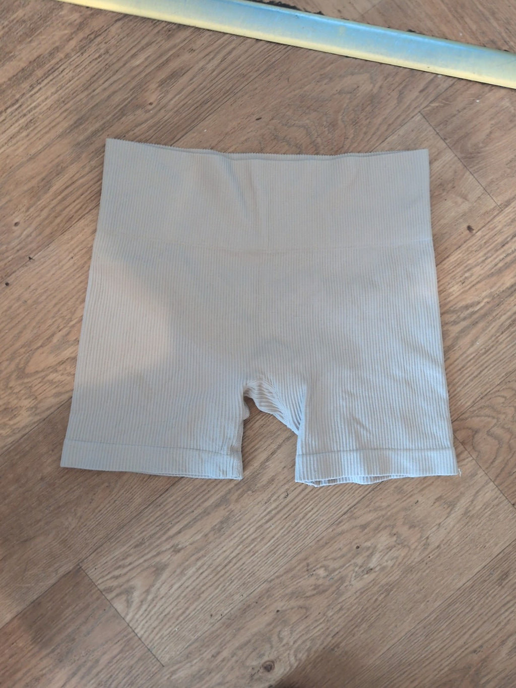 Primark Medium 12-14 Pale Brown Rib Biker Shorts