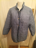 Ladies Isle Size 18 Metallic Blue Lined Zipped Coat