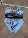Shein 4XL Black And White Padded Bikini