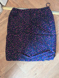 Laura Ashley 16 Navy And Pink Lined Midi Skirt