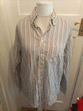 Mens Austin Reed Size Large Multi Stripe Wrinkle Free Shirt