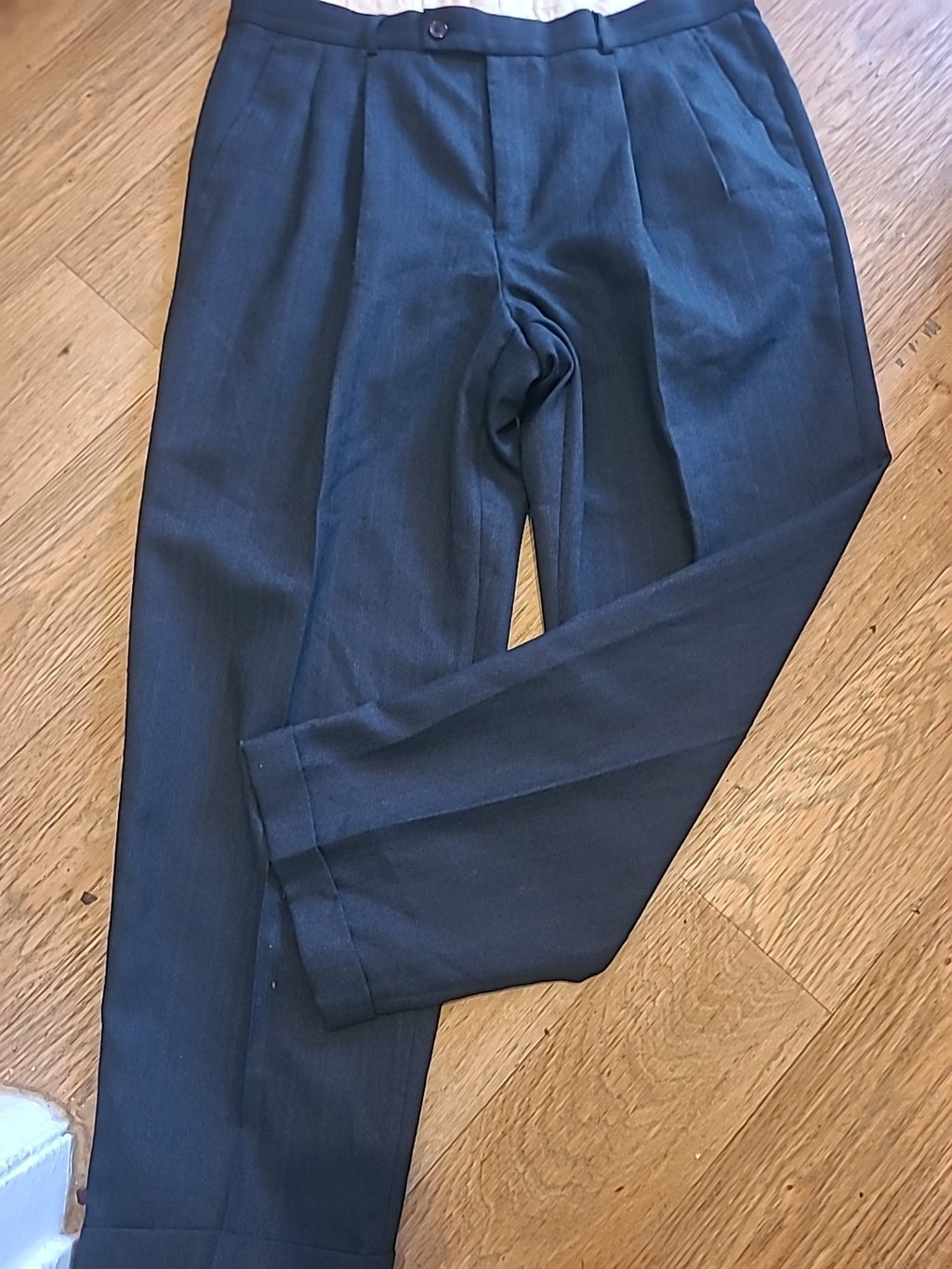 Mens C&A Waist 37S Navy Trousers