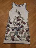 Ladies M.J.J.J Size Small White/Green/Red Floral Sleeveless Dress