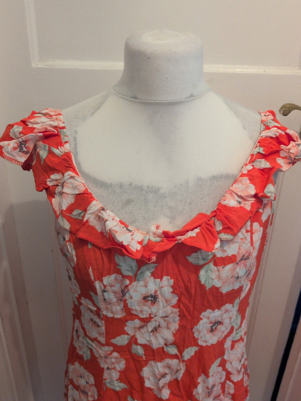 New Look 14 Coral Sleeveless Dress