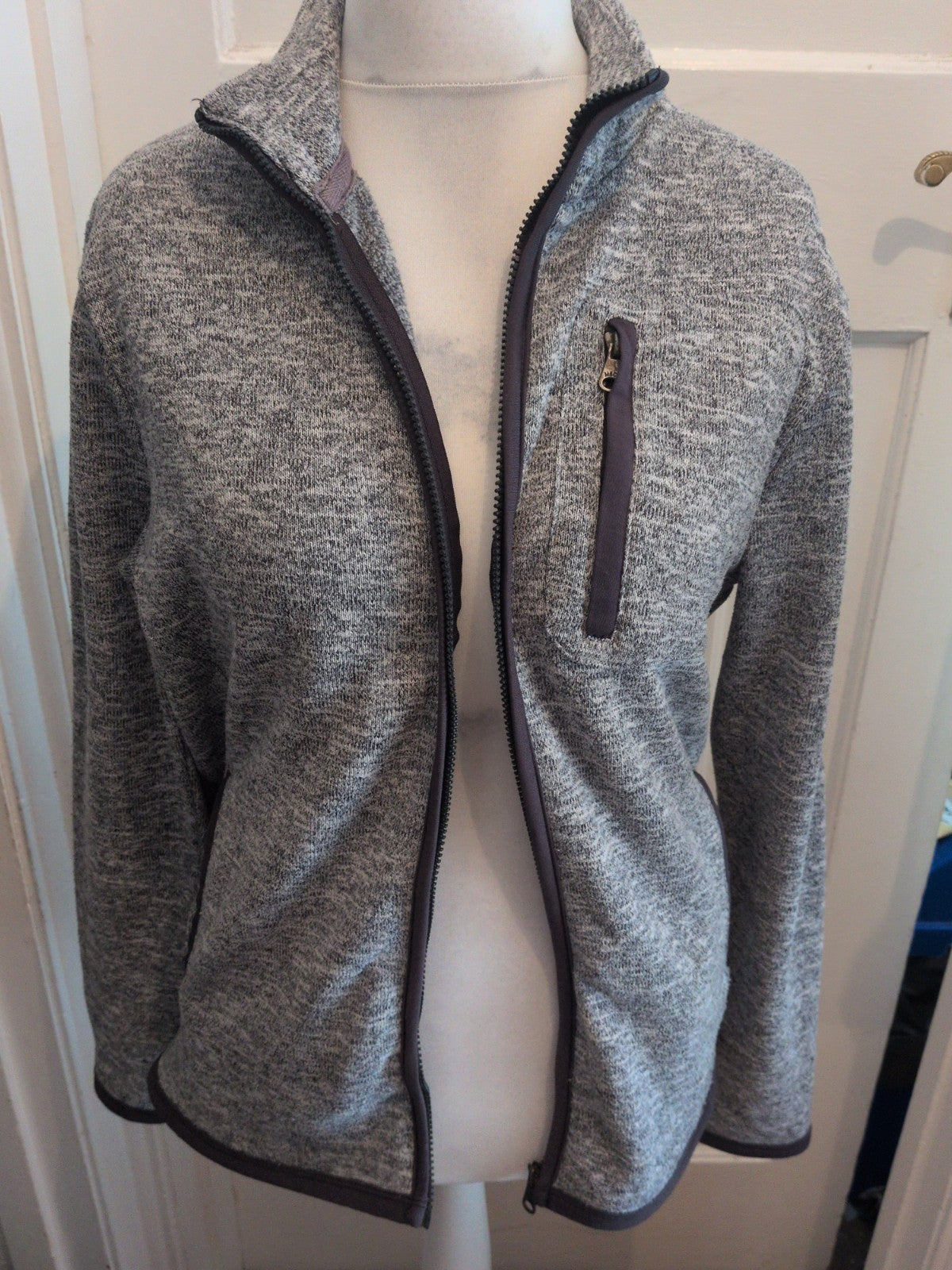 M&Co Medium Grey Fleck Full Zip Jumper