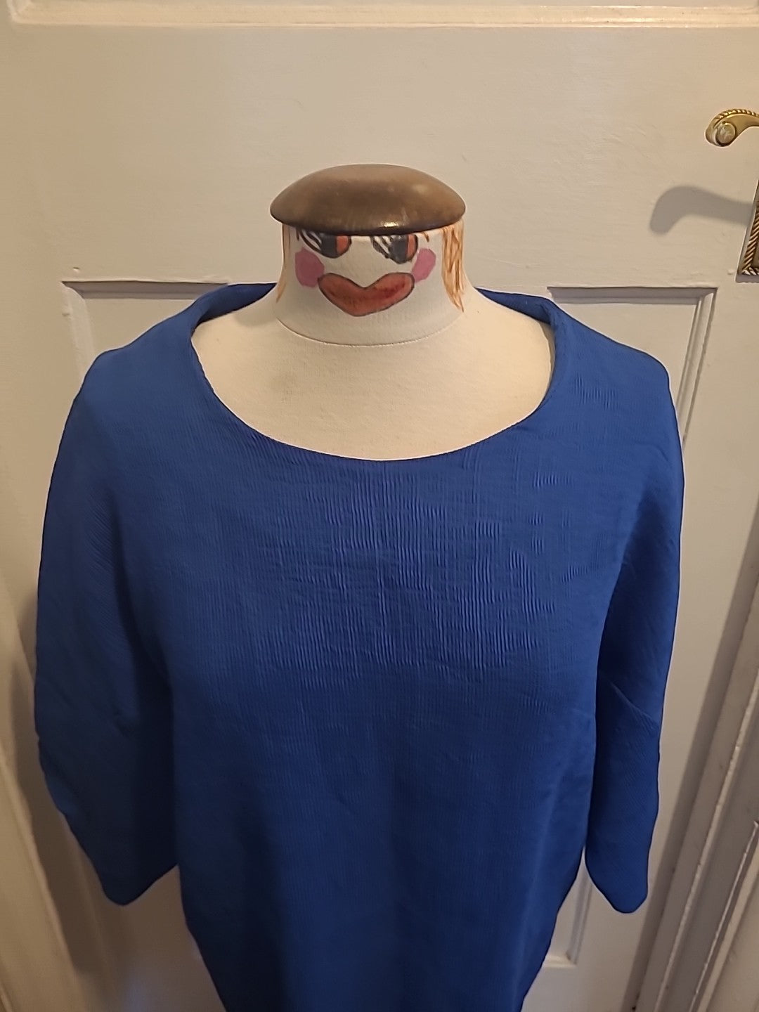 Ladies Riva Size Large Cobalt Blue Short Sleeved Dress