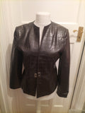 Ladies El Corte Size EU 44 Dark Brown Pleather Jacket