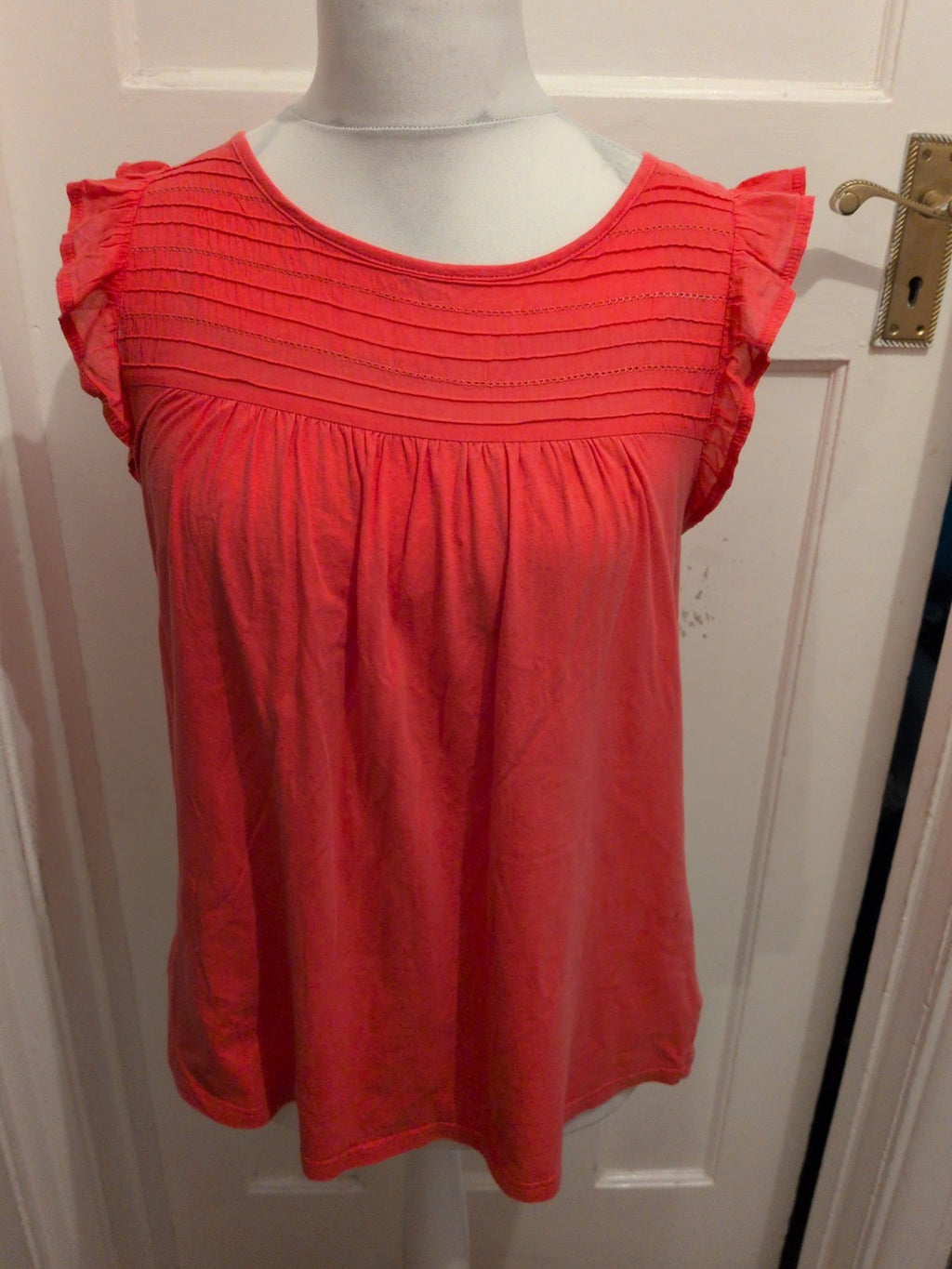 Next Large Pink Short Sleeve Blouse Round Neck
