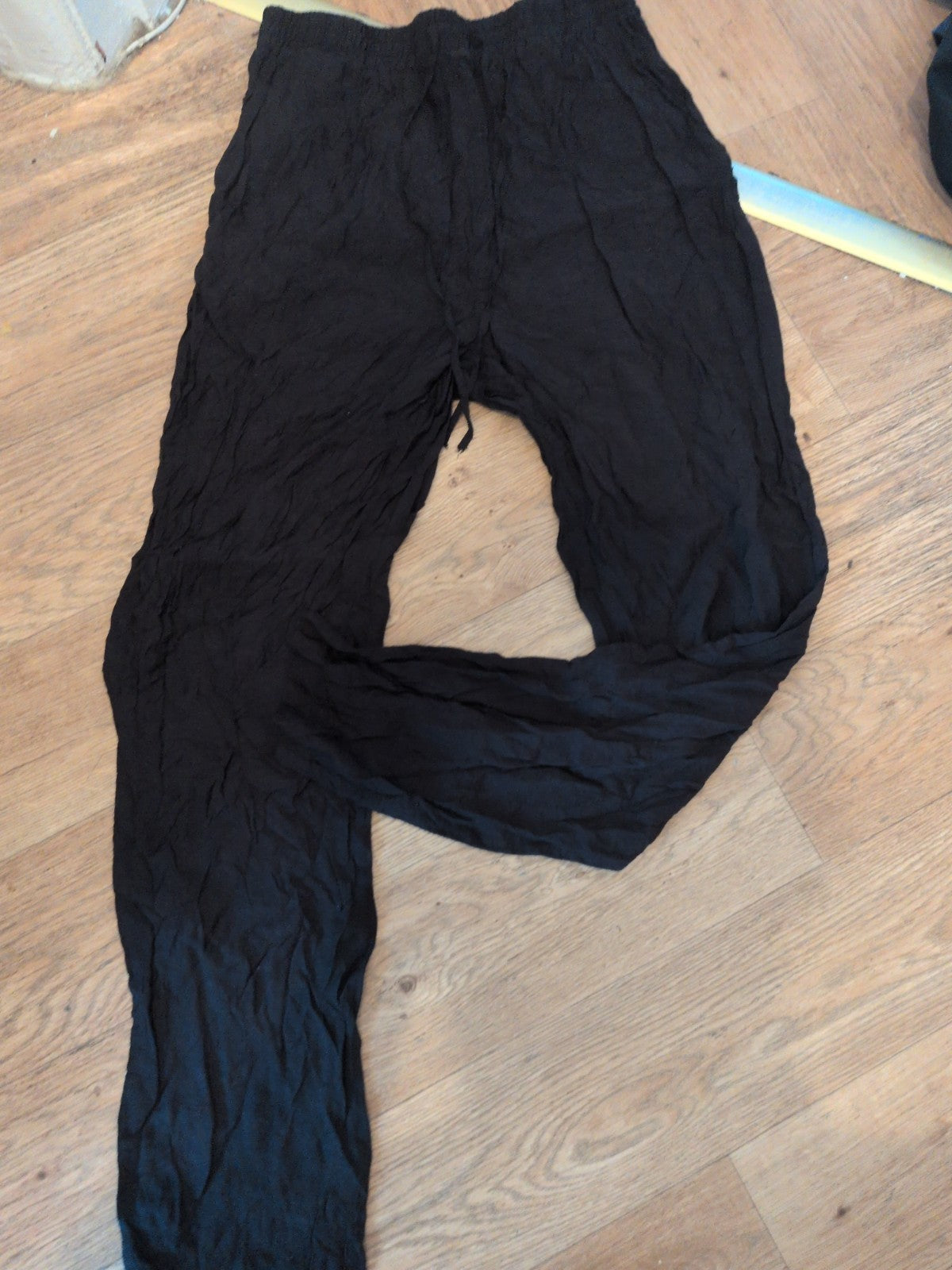 George 14 Black Lightweight Elasticated Trousers