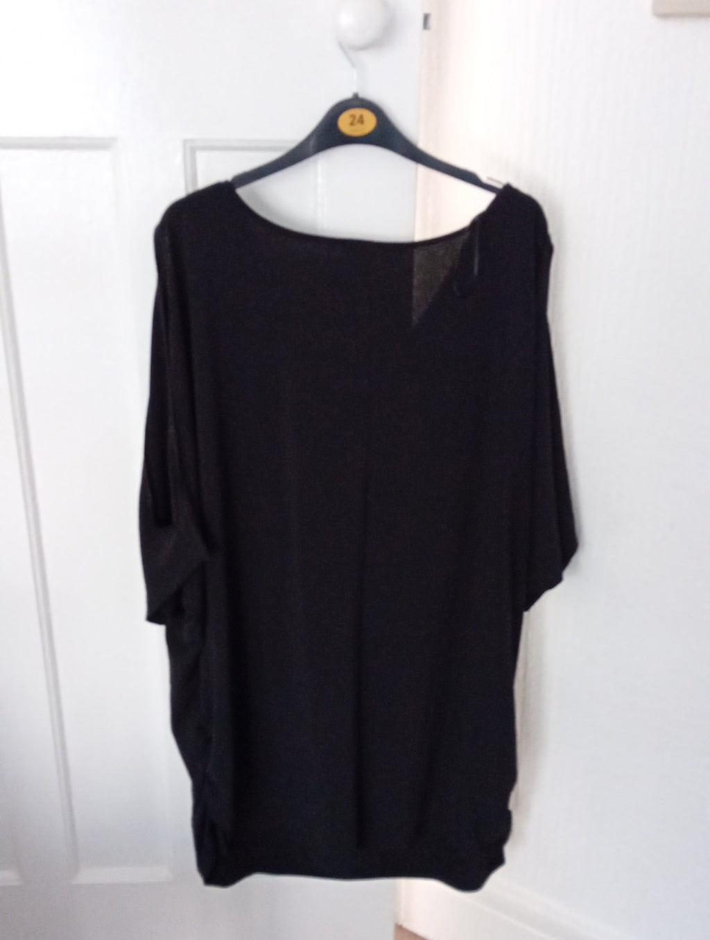 Ladies So Fabulous Black Cold Shoulder Top With Sequin Detail Size 28