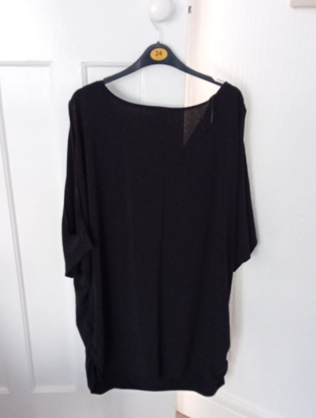 Ladies So Fabulous Black Cold Shoulder Top With Sequin Detail Size 28